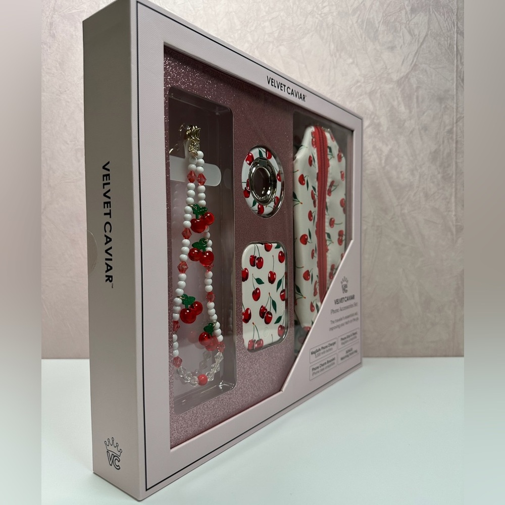Velvet Caviar Cherry Design Phone Accessories Set - Picture 5 of 8